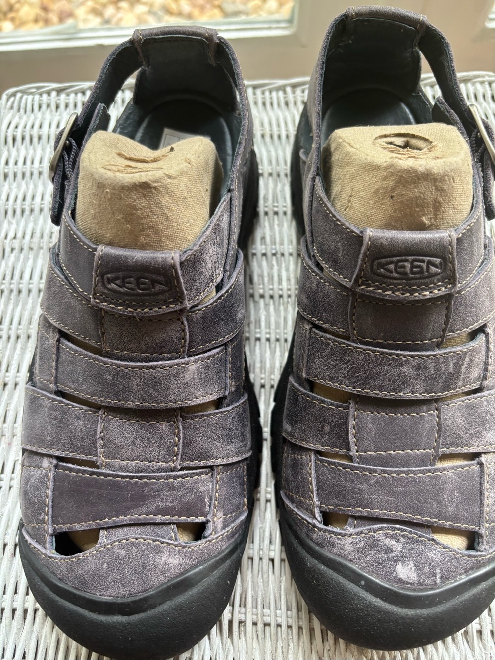 NWT KEEN Women's Purple Leather Closed-Toe Fisherman Sandals Year ‘round Comfort